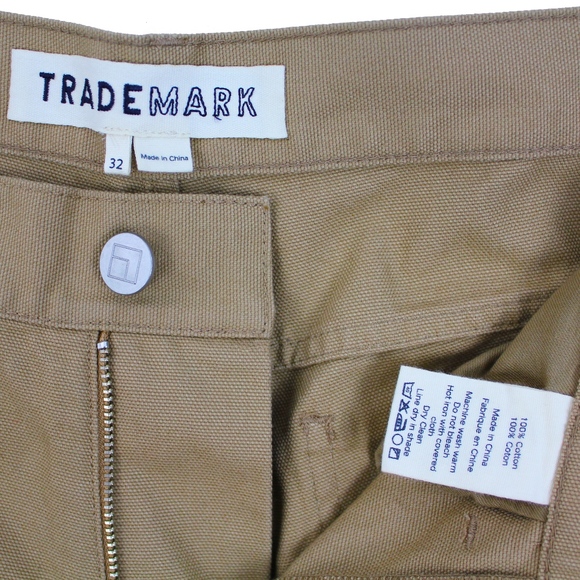 Trademark Beige Denim Straight Leg Work Jeans - Picture 5 of 5